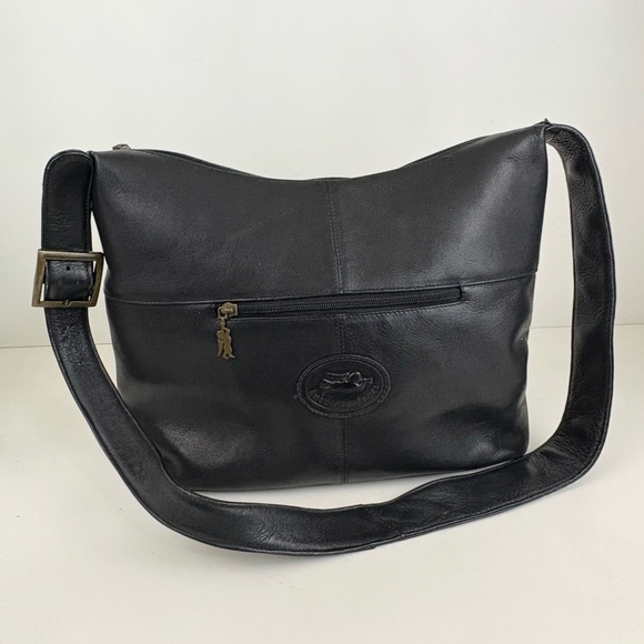 Black Genuine Leather American Angel Purse Hobo Bag